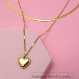 STAINLESS STEEL WATERPROOF TARNISH FREE NECKLACE | 40NK322: Gold
