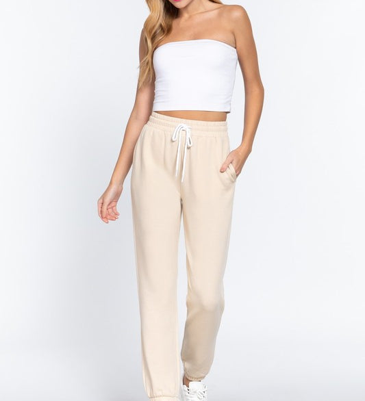 French Terry Fleece Jogger Pants