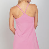 VERY J Sleeveless Active Tennis Dress with Unitard Liner