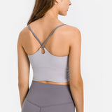 Millennia Crisscross Back Scoop Neck Sports Cami