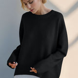 Basic Bae Round Neck Dropped Shoulder Sweater