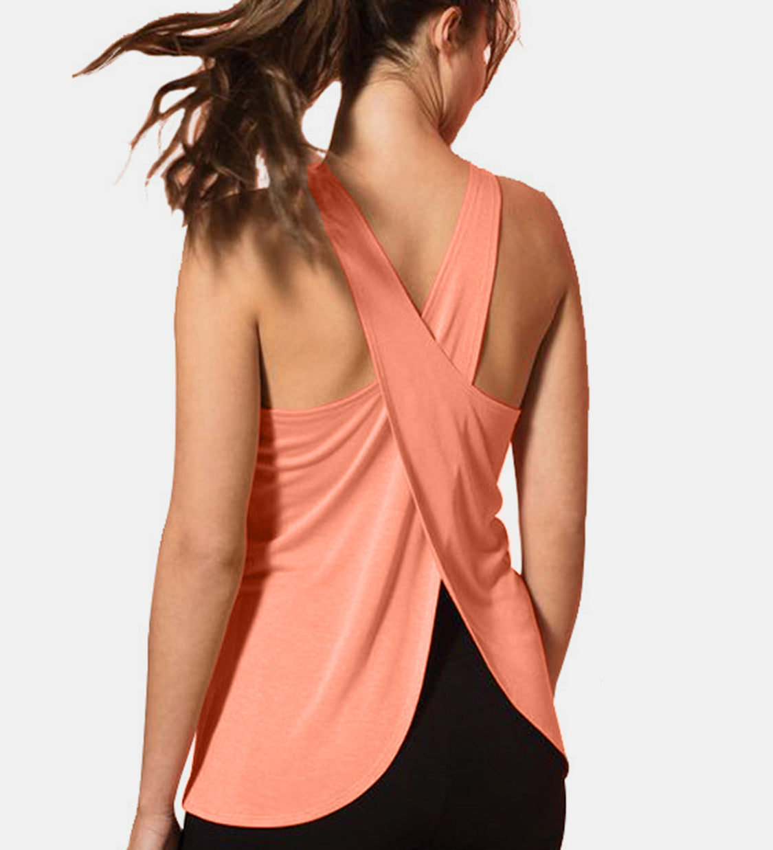 Crisscross Scoop Neck Active Tank