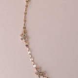 Rhinestone Butterfly Station Necklace
