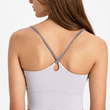 Millennia Crisscross Back Scoop Neck Sports Cami