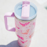 Sachet Pink Western Boot Tumbler with Straw 40oz