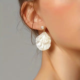 Shell Pearl Decor Earrings