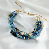 Blue Crystal Energy Stone  Bracelet