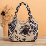 Angela Embroidered Hobo Bag