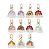 Rainbow Crochet Keychains