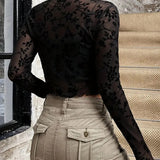 Flora Lace Tie Front Top