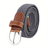 Flexible Fit Elastic Jeans Belt - Gray