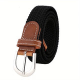 Flexible Fit Elastic Jeans Belt - Black