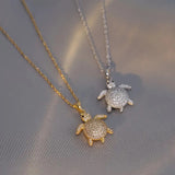 Turtle Pendant Necklace - Gold