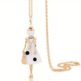 Lady Dress Necklace - White