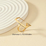 All-Season 18K Gold-Plated Geometric Ring