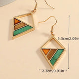 Wood Decor Dangle Earrings