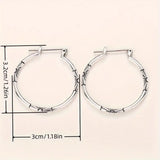 Hollow Round Hoop Earrings - Gold