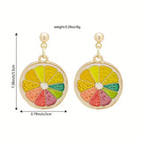 Lemon Slice  Dangle Earrings