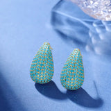 Water Drop Earrings - Blue