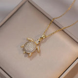 Turtle Pendant Necklace - Gold