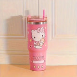 Hello Kitt Insulated Tumbler with Straw