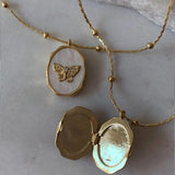 Butterfly Photo Locket Necklace