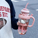 Hello Kitty Water Bottle with Straw