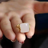 Dignity Stone Ring - White