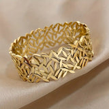 Leaves Shape Wide Bangle / Bracelet