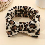 Leopard Print Bow  Spa Headband