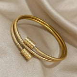 Spiral Gold-Tone Bangle / Bracelet