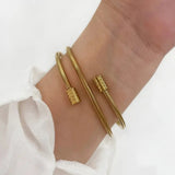 Spiral Gold-Tone Bangle / Bracelet