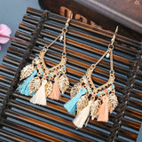 Light Mixed Color Fringe Earrings