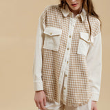 Hanna Houndstooth Shacket