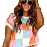 Mila Multicolor Short Sleeve Sweater