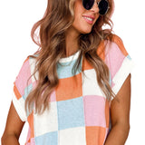 Mila Multicolor Short Sleeve Sweater