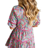 Amanda Tiered Puff Sleeve Dress