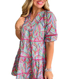 Amanda Tiered Puff Sleeve Dress