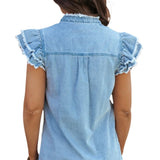 Beau Blue Denim Top