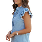 Beau Blue Denim Top