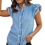 Beau Blue Denim Top