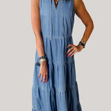 Diana Denim Maxi Dress