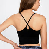 Millennia Crisscross Back Scoop Neck Sports Cami