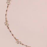 Rhinestone Butterfly Station Necklace