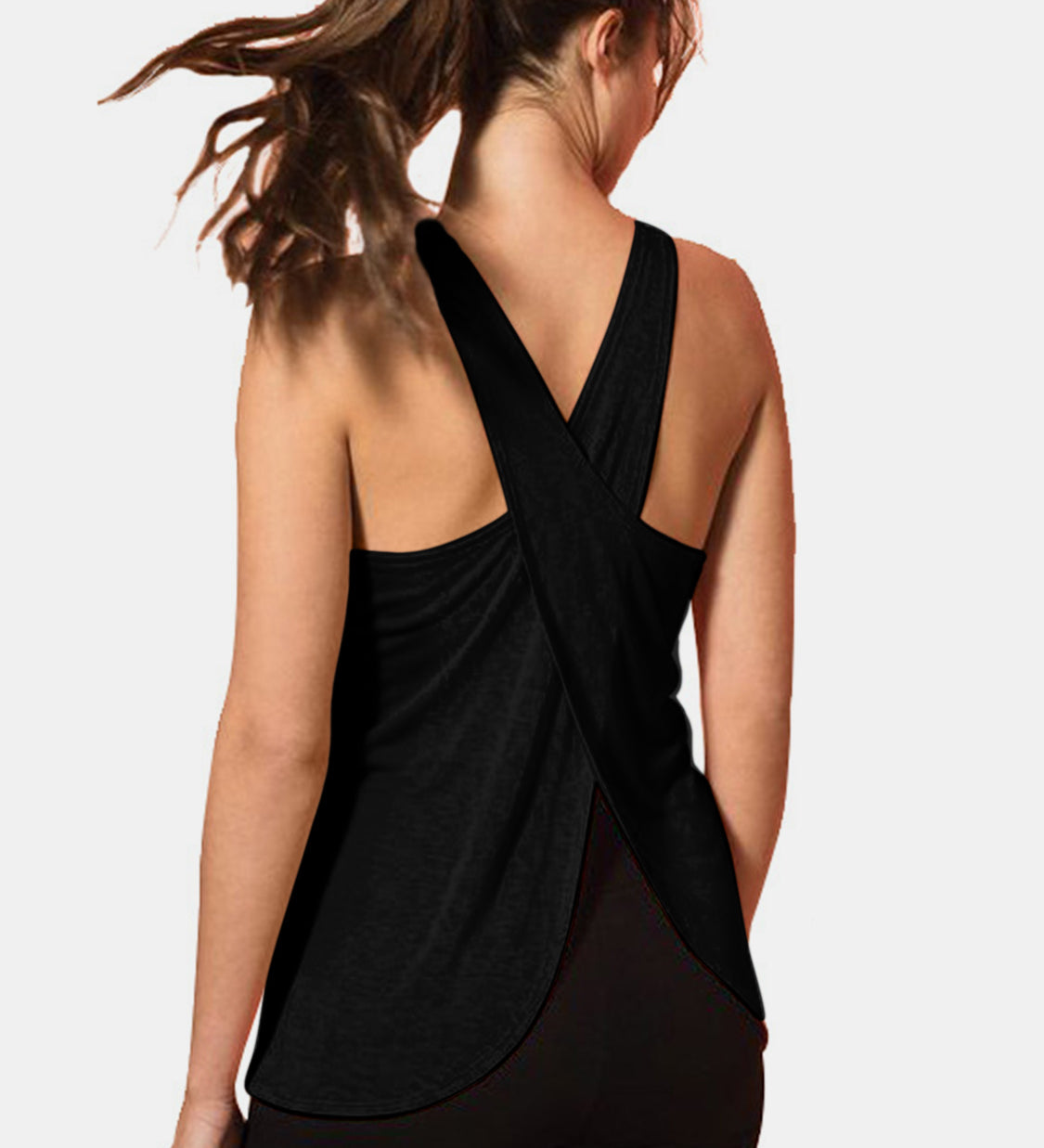 Crisscross Scoop Neck Active Tank