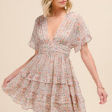 Fhara Flowy Floral Dress