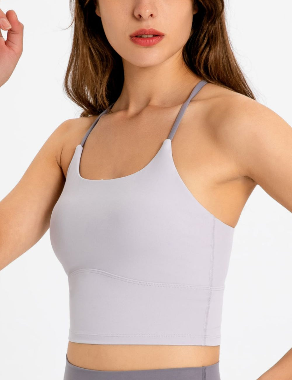 Millennia Crisscross Back Scoop Neck Sports Cami