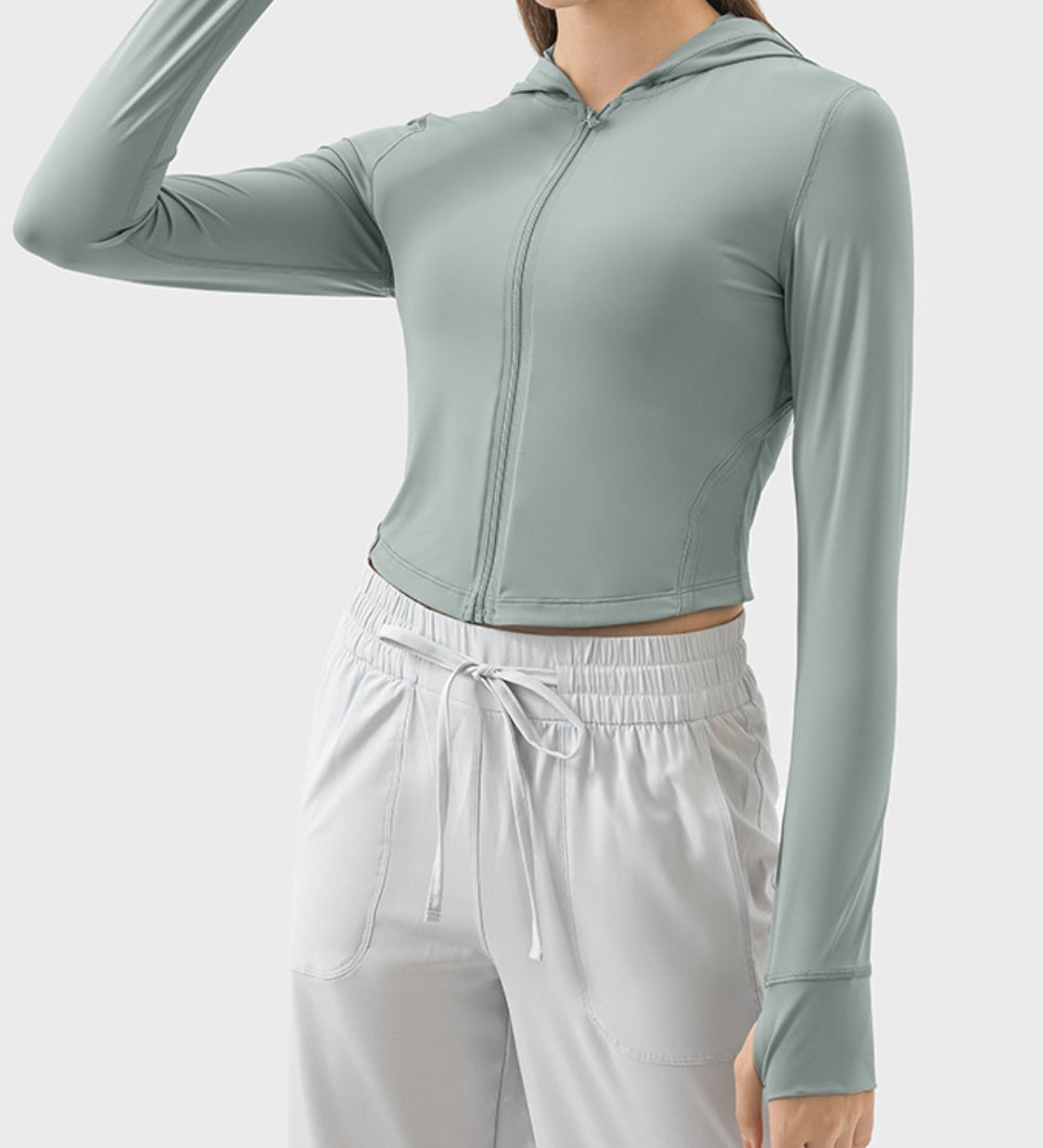 Millennia Zip Up Hooded Long Sleeve Active Outerwear