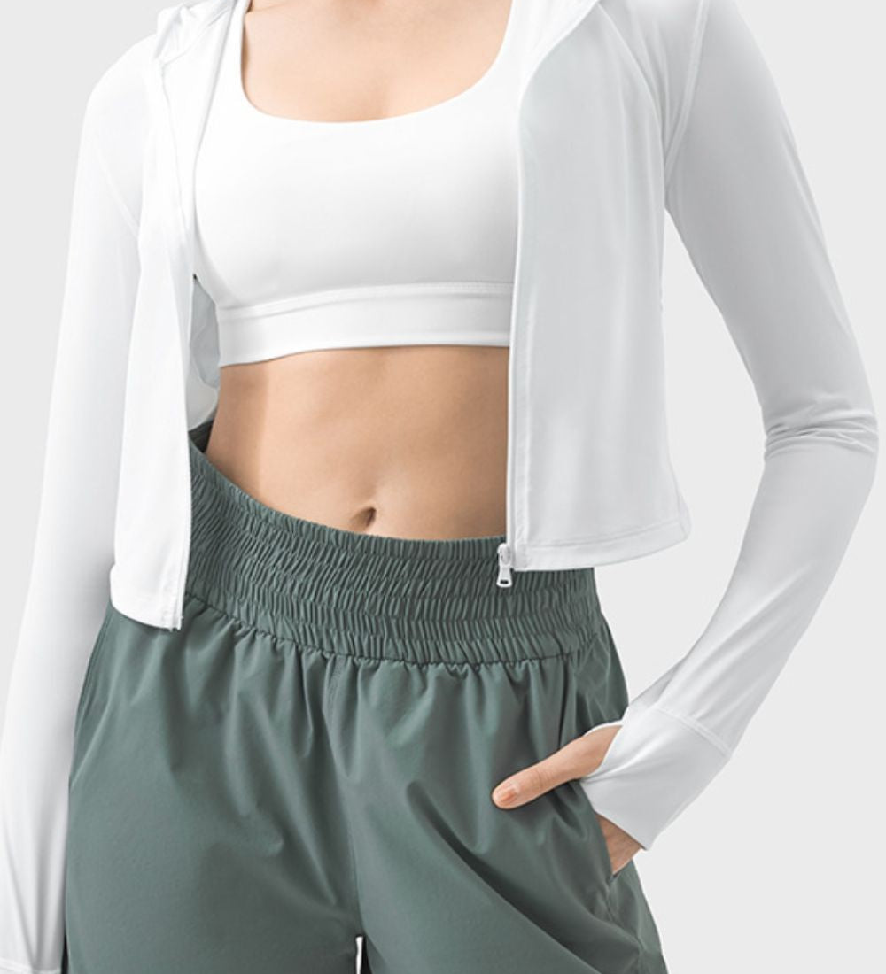Millennia Zip Up Hooded Long Sleeve Active Outerwear