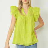 Stella Sleeveless Top - Chartreuse